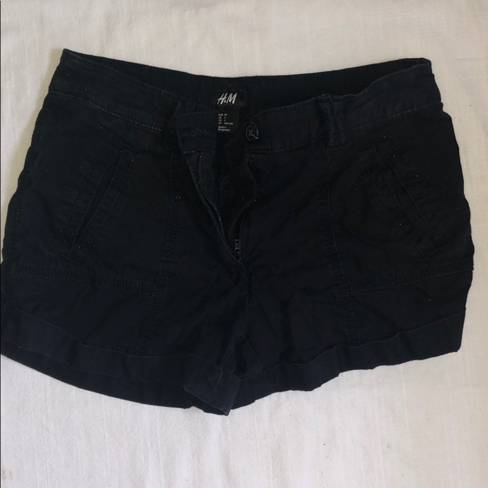 Black cargo shorts